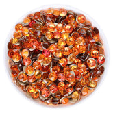 Tangerine Glass Flat Back Glue-On Rhinestones 16 Cut Facets WholesaleRhinestone