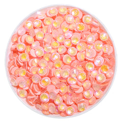Neon Peach Pink AB Glass FlatBack Neon Rhinestones WholesaleRhinestone