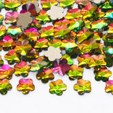 5 leaf plum blossoms Shape Rainbow Flat Back Fancy Rhinestones WholesaleRhinestone