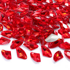 Light Siam Galactic Shape High Quality Glass Pointed Back Fancy Rhinestones WholesaleRhinestone