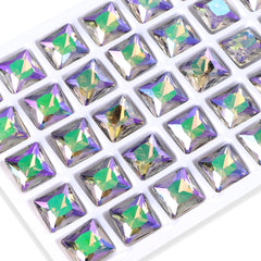 Ghost Light Princess Square Shape High Quality Glass Pointed Back Fancy Rhinestones WholesaleRhinestone
