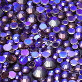 Mixed Sizes Aurora Gray Glass Flat Back Rhinestones For Nail Art WholesaleRhinestone