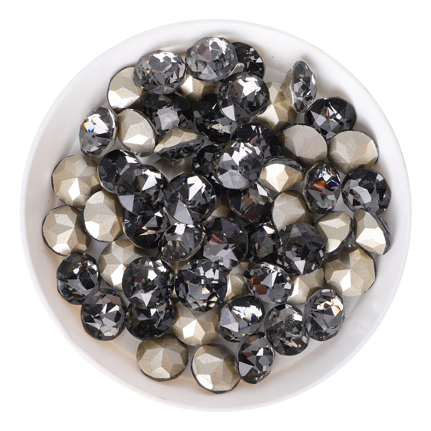 Black Diamond XIRIUS Chaton Shape Glass Pointed Back Fancy Rhinestones WholesaleRhinestone