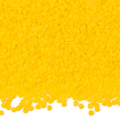 Opaque Frost Dark Yellow Color Hight Quality Glass Cylinder Seed Beads 1.6 MM Size BS1011