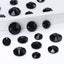 Mixed Sizes Jet XIRIUS Round Shape High Quality Glass Sew-on Rhinestones WholesaleRhinestone