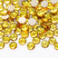 Round Shape Citrine Flat Back Fancy Rhinestones WholesaleRhinestone