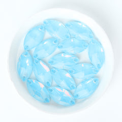 Aquamarine AM Navette Shape High Quality Glass Sew-on Rhinestones WholesaleRhinestone