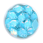 Aquamarine AM Lemon Shape High Quality Glass Sew-on Rhinestones WholesaleRhinestone