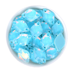 Aquamarine AM Lemon Shape High Quality Glass Sew-on Rhinestones WholesaleRhinestone