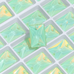 Light Azore AM Rectangle Shape High Quality Glass Sew-on Rhinestones