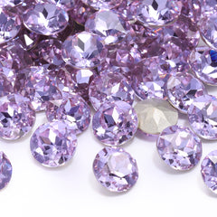 Violet Gemstone Flower Shape High Quality Glass Pointed Back Fancy Rhinestones WholesaleRhinestone