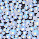 Mixed Sizes Mocha Opal Crystal Glass Flat Back Rhinestones For Nail Art WholesaleRhinestone