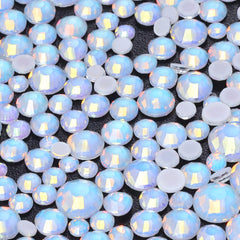 Mixed Sizes Mocha Opal Crystal Glass Flat Back Rhinestones For Nail Art WholesaleRhinestone