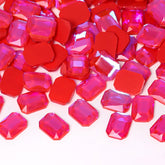 Octagon Shape Mocha Red Flat Back Fancy Rhinestones WholesaleRhinestone