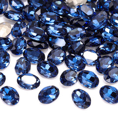 Montana Oval Shape High Quality Glass Pointed Back Fancy Rhinestones WholesaleRhinestone