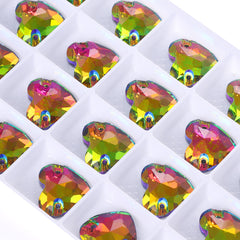 Vitrail Medium Heart Shape High Quality Glass Sew-on Rhinestones WholesaleRhinestone