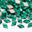 Rhombus Shape Dark Green Flat Back Fancy Rhinestones WholesaleRhinestone