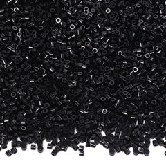 Opaque Black Color Hight Quality Glass Cylinder Seed Beads 1.6 MM Size BS1016 WholesaleRhinestone