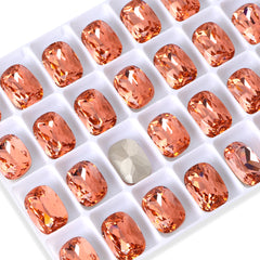 Light Peach Cushion Shape High Quality Glass Pointed Back Fancy Rhinestones WholesaleRhinestone