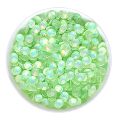 Mocha Opal Lt Green Glass Flat Back Rhinestones WholesaleRhinestone