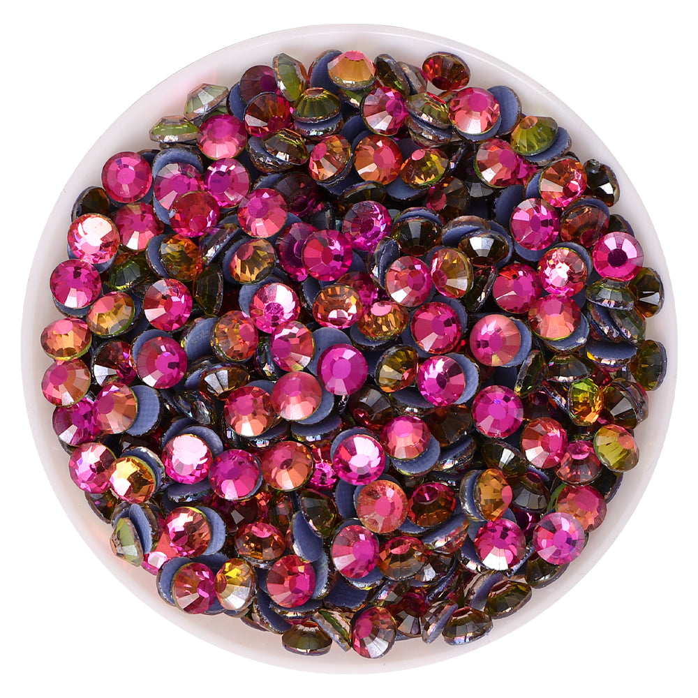Mirage Gold Rose Glass HotFix Rhinestones WholesaleRhinestone