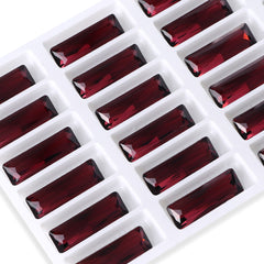 Burgundy Princess Baguette Shape High Quality Glass Pointed Back Fancy Rhinestones WholesaleRhinestone
