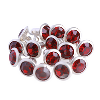 100 Sets Dark Siam Glass Rhinestone Rivets for Leather Craft DIY Making WholesaleRhinestone