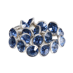 100 Sets Light Blue Glass Rhinestone Rivets for Leather Craft DIY Making WholesaleRhinestone