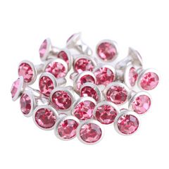 100 Sets Rose Glass Rhinestone Rivets for Leather Craft DIY Making WholesaleRhinestone