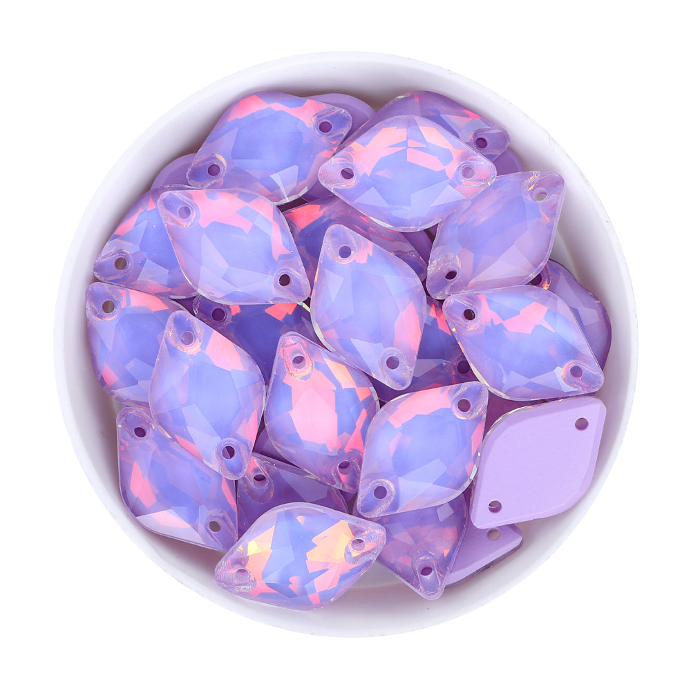 Lavender AM Lemon Shape High Quality Glass Sew-on Rhinestones WholesaleRhinestone