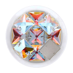 Light Crystal AB Square Shape High Quality Glass Sew-on Rhinestones WholesaleRhinestone