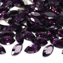 Amethyst Navette Shape High Quality Glass Pointed Back Fancy Rhinestones WholesaleRhinestone