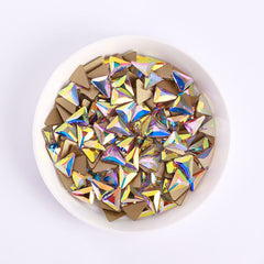 Triangle Shape Crystal AB Flat Back Fancy Rhinestones WholesaleRhinestone