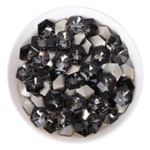 Black Diamond Hexagon kaleidoscope Shape Glass Pointed Back Fancy Rhinestones WholesaleRhinestone