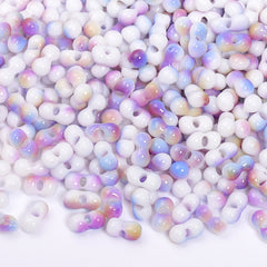 RNB009 Rainbow Effect Peanut Beads Shape Glass Seed Beads WholesaleRhinestone