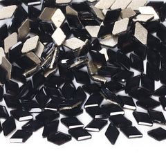 Rhombus Shape Black Flat Back Fancy Rhinestones
