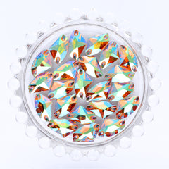 Iridescent Green Galactic Shape High Quality Glass Sew-on Rhinestones WholesaleRhinestone