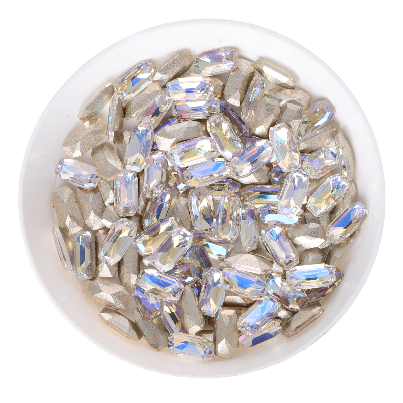 Moonlight Elongated Imperial Shape Glass Pointed Back Fancy Rhinestones WholesaleRhinestone