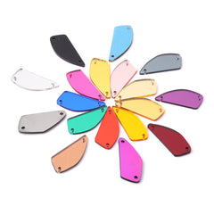 Flabellum Shape Multi Colors Acrylic Sew-on Mirror For Dance Costume WholesaleRhinestone