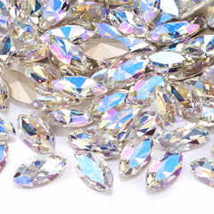 Moonlight Navette Shape High Quality Glass Pointed Back Fancy Rhinestones WholesaleRhinestone