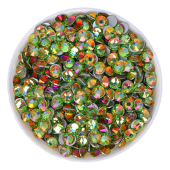 Peridot Light Glass FlatBack Rhinestones Silver Back WholesaleRhinestone