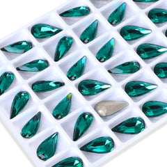Emerald Teardrop Shape High Quality Glass Pointed Back Fancy Rhinestones WholesaleRhinestone
