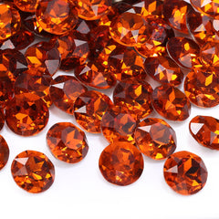 Tangerine Gemstone Flower Shape High Quality Glass Pointed Back Fancy Rhinestones WholesaleRhinestone