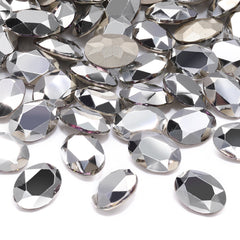 Comet Argent Light Oval Shape High Quality Glass Pointed Back Fancy Rhinestones WholesaleRhinestone