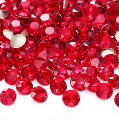 Light Siam Gemstone Flower Shape High Quality Glass Pointed Back Fancy Rhinestones WholesaleRhinestone