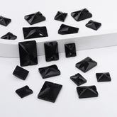Mixed Sizes Jet Rectangle Shape High Quality Glass Sew-on Rhinestones WholesaleRhinestone
