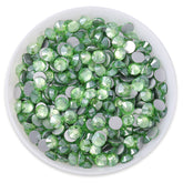 Star Peridot Glass FlatBack Rhinestones Silver Back WholesaleRhinestone