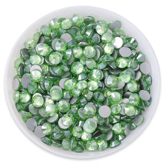 Star Peridot Glass FlatBack Rhinestones Silver Back WholesaleRhinestone