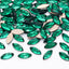 Navette Shape Dark Green Flat Back Fancy Rhinestones WholesaleRhinestone