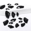 Mixed Sizes Jet Galactic Shape High Quality Glass Sew-on Rhinestones